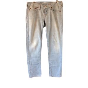 True Religion Jeans Women’s Stella Stretch Low rise light wash distresse…